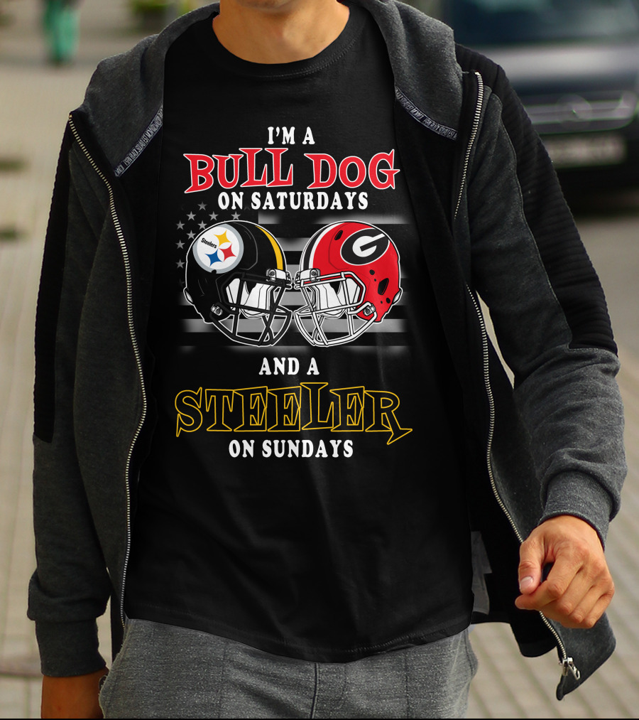 I'm A Bulldog On Saturdays And A Steeler On Sundays T-Shirt