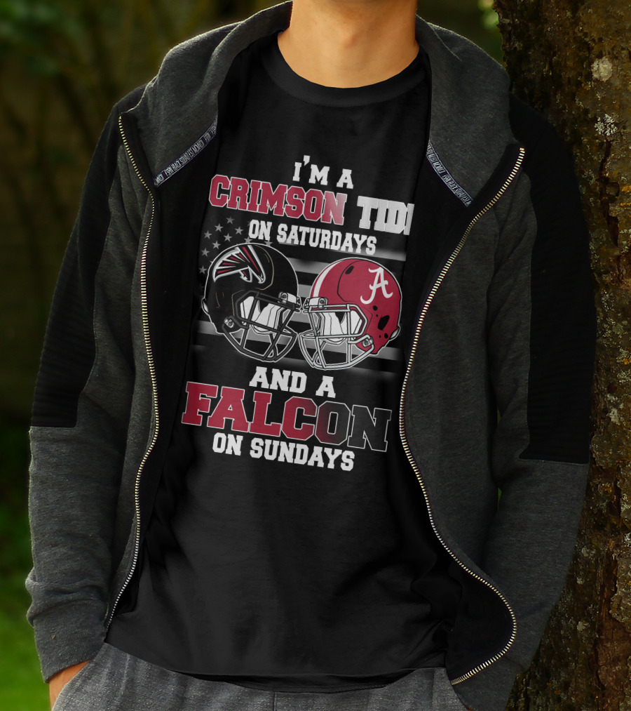 I'm A Crimson Tide On Saturdays And A Falcon On Sundays T-Shirt