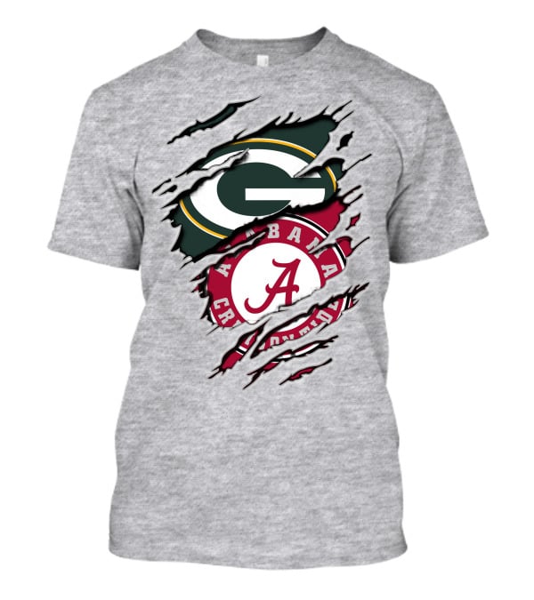 Green Bay Packers Alabama Crimson Tide Fan Combo T-Shirt