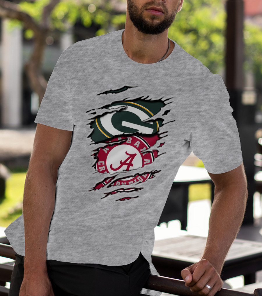 Green Bay Packers Alabama Crimson Tide Fan Combo T-Shirt