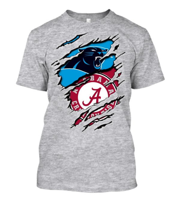 Alabama Crimson Tide Carolina Panthers Crossover T-Shirt