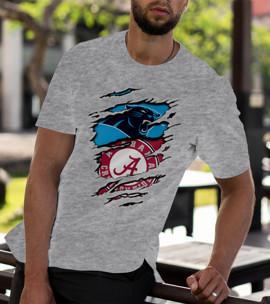 Alabama Crimson Tide Carolina Panthers Crossover T-Shirt