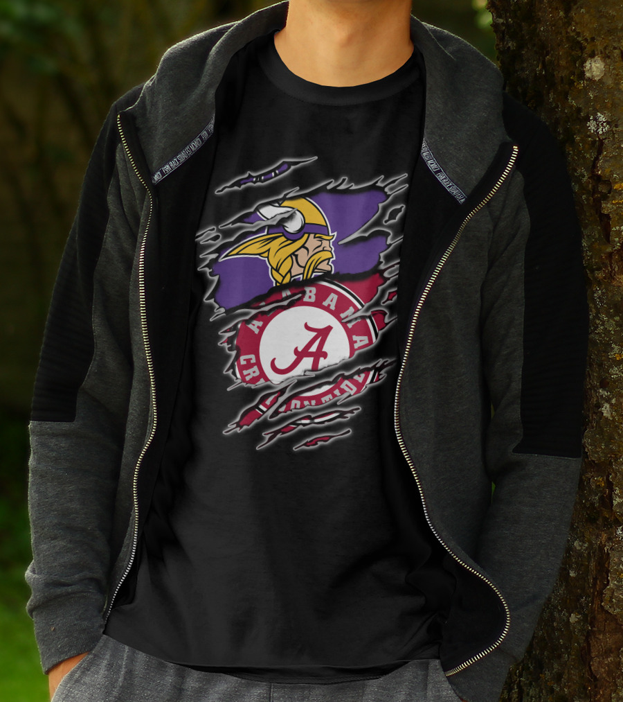 Alabama Crimson Tide Vikings Crossover T-Shirt