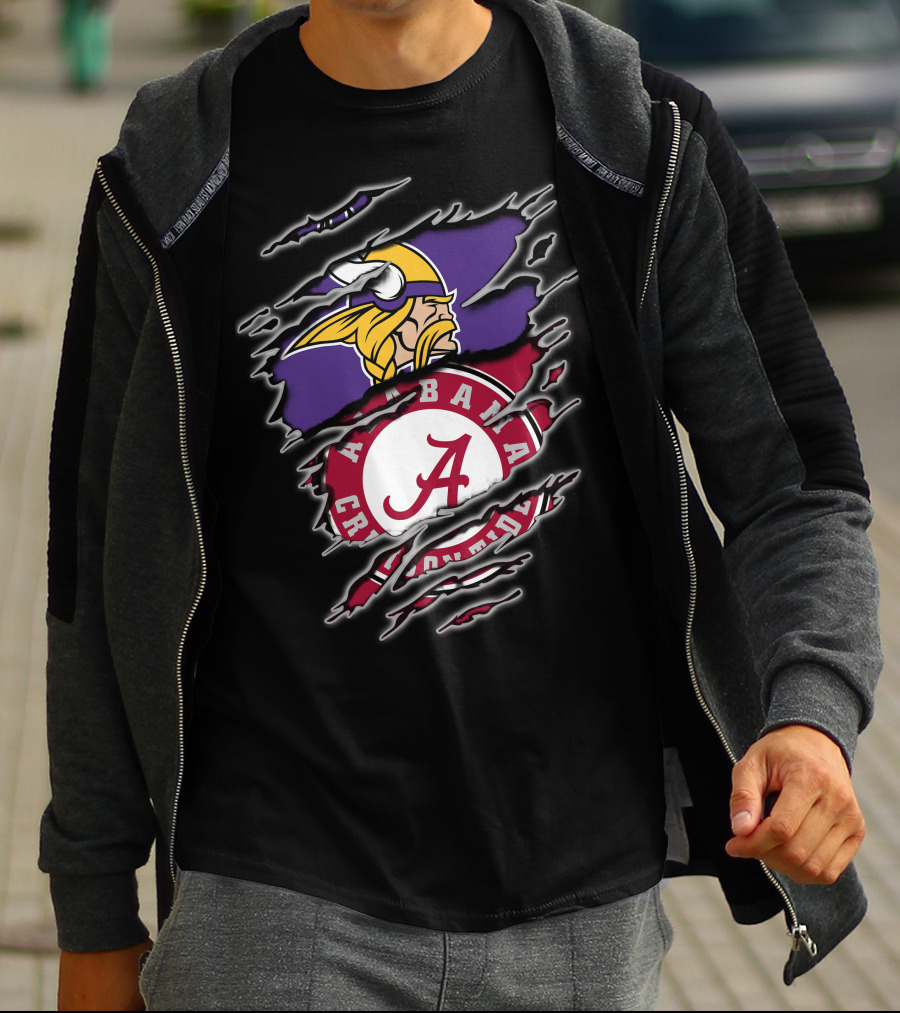 Alabama Crimson Tide Vikings Crossover T-Shirt