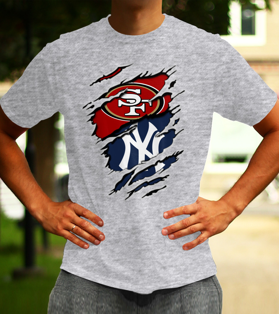 49ERS SF Yankees NY Logo Mashup T-Shirt