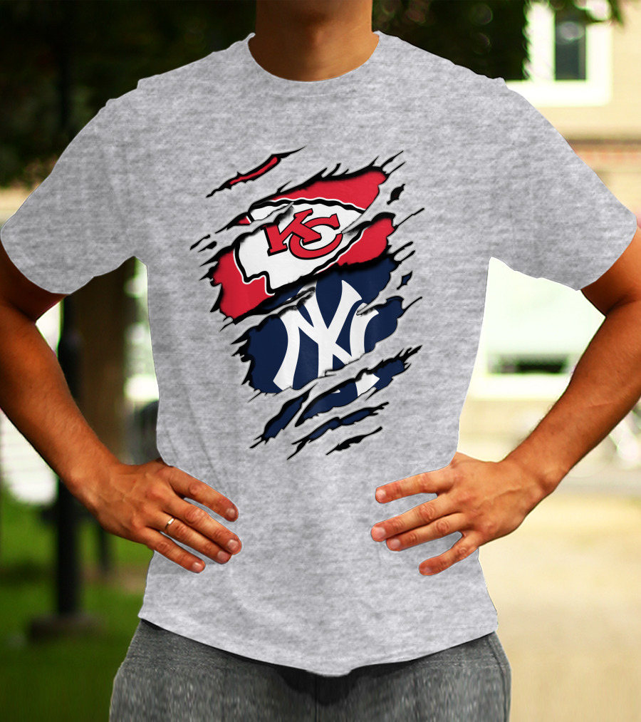 Kansas City Chiefs New York Yankees Combination T-Shirt