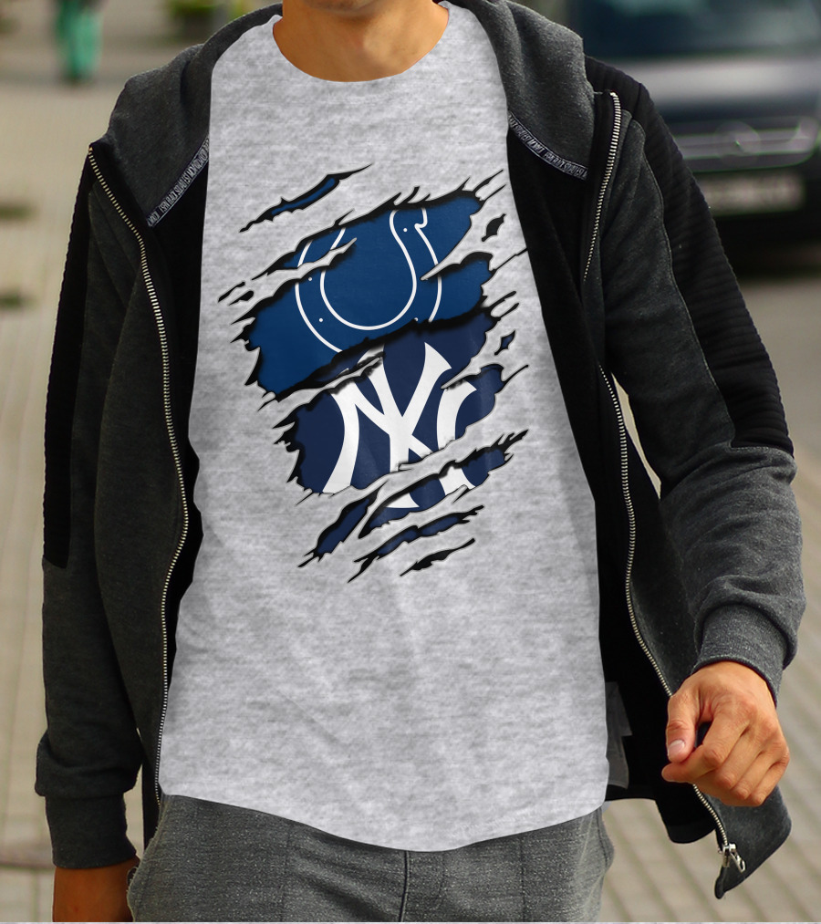 Colts Yankees Dual Logo Blend T-Shirt