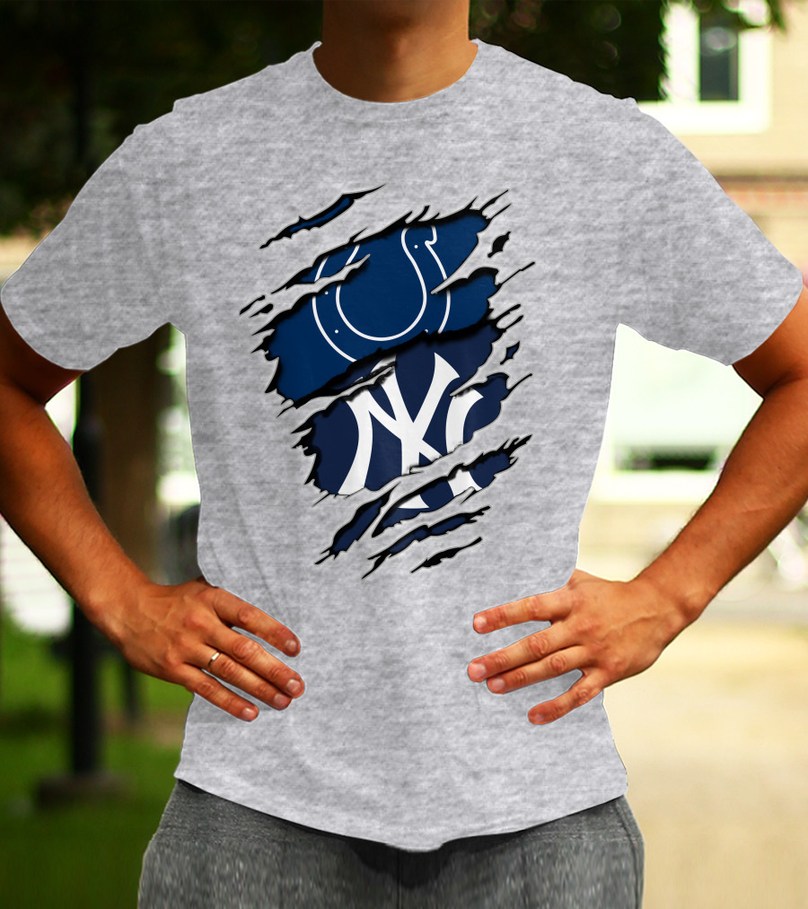 Colts Yankees Dual Logo Blend T-Shirt