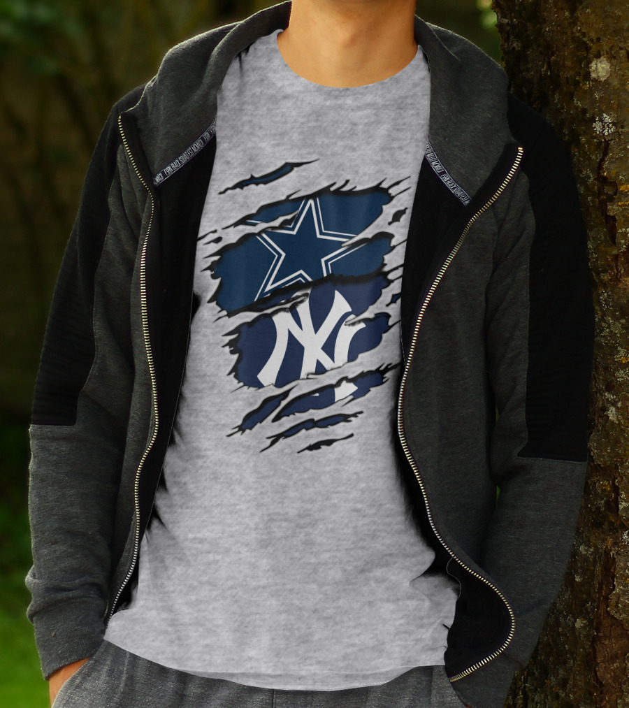 Cowboys Yankees Star And NY Interlocking T-Shirt
