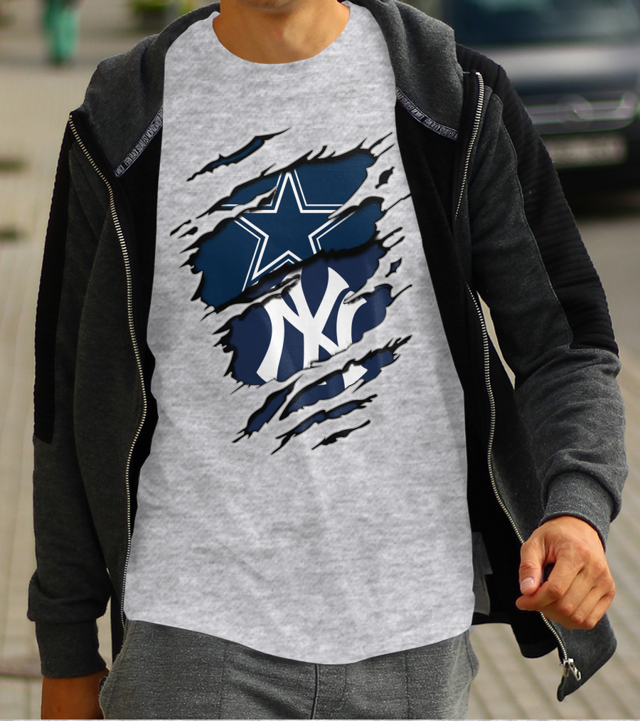 Cowboys Yankees Star And NY Interlocking T-Shirt