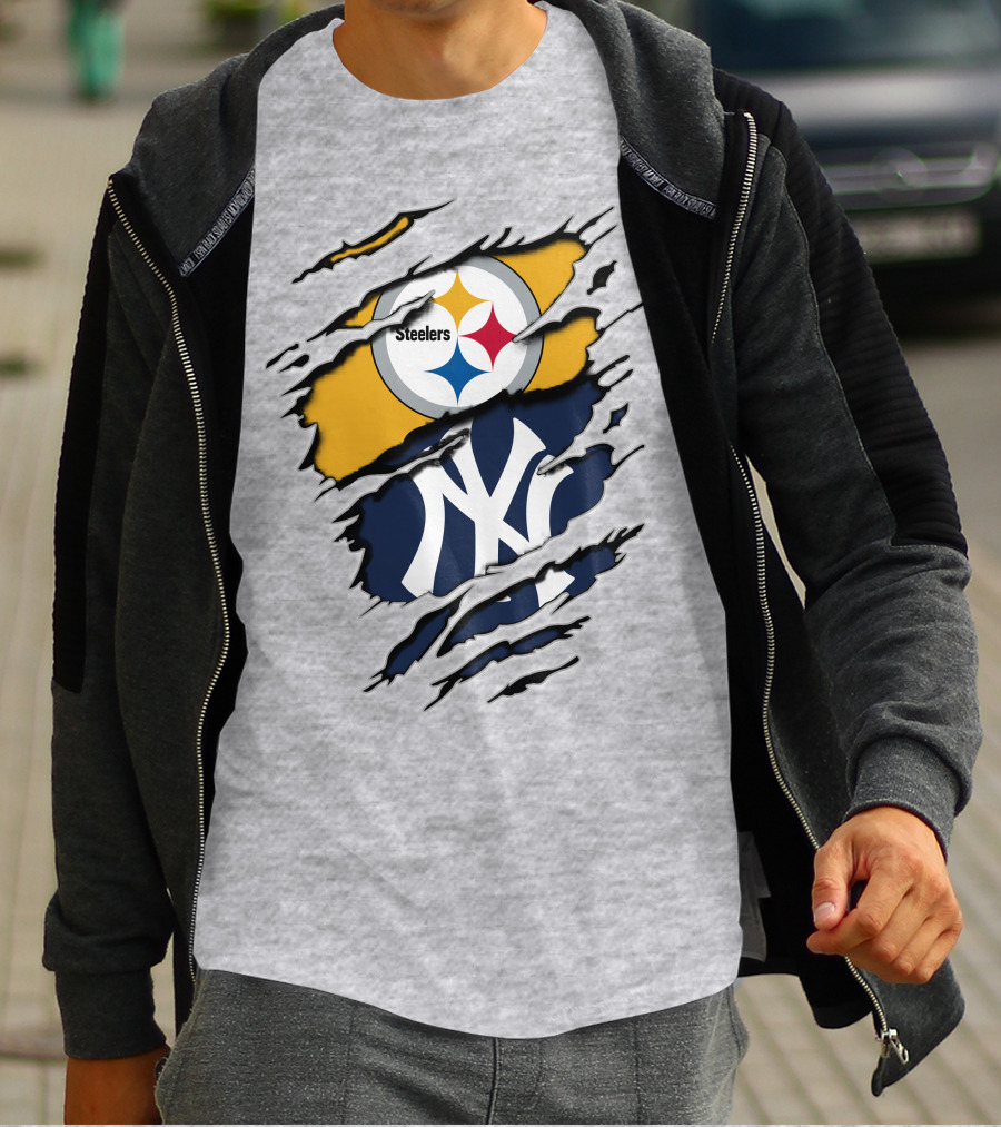 Steelers Yankees Dual Logo Fusion T-Shirt
