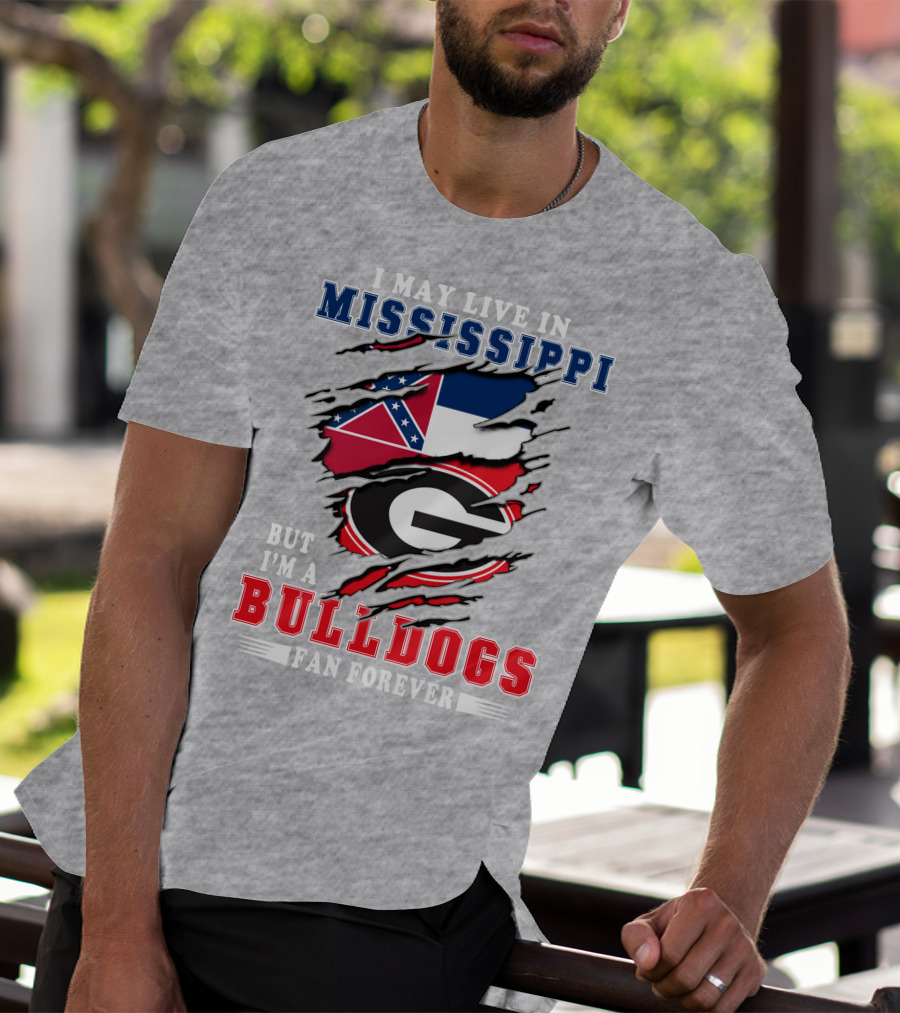 Mississippi Bulldogs Fan Forever With State And Team Pride Tear T-Shirt