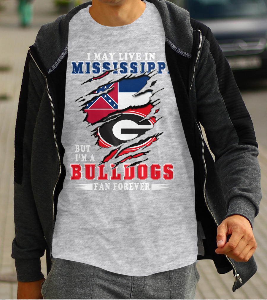 Mississippi Bulldogs Fan Forever With State And Team Pride Tear T-Shirt