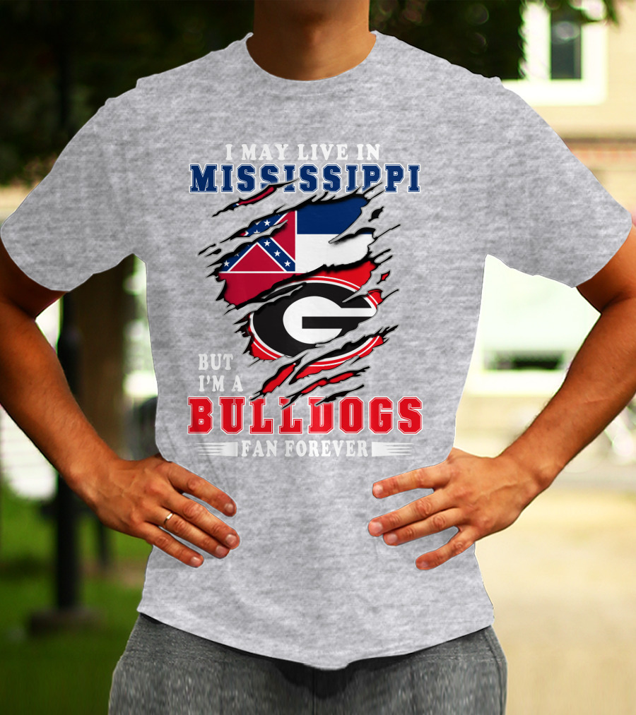 Mississippi Bulldogs Fan Forever With State And Team Pride Tear T-Shirt