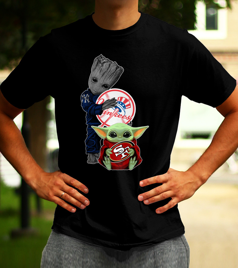 Baby Yoda 49ers Yankees Basketballogether T-Shirt