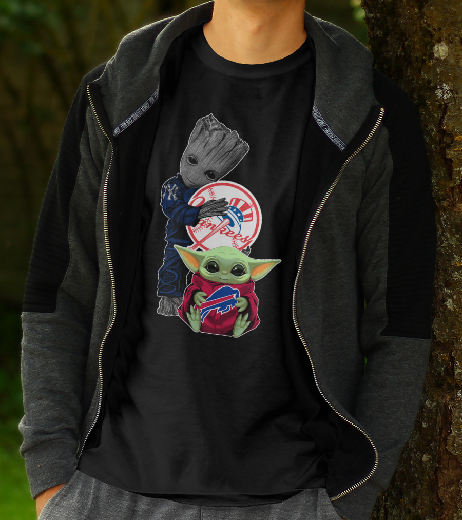 Yankees Guardians Babysitter Bills Baby Yoda T-Shirt