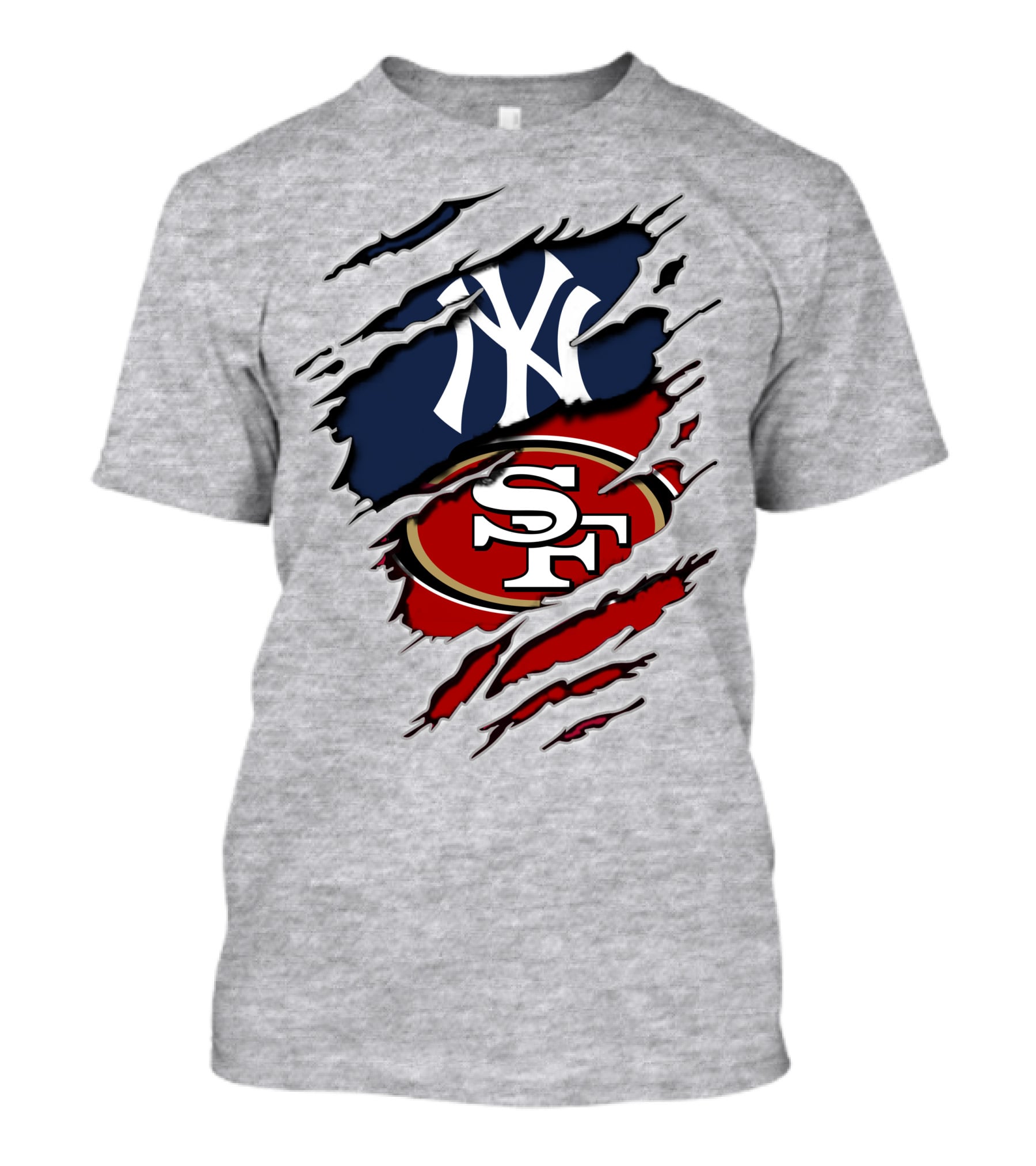 49ers Sf Yankees Ny Sports Fusion T-Shirt
