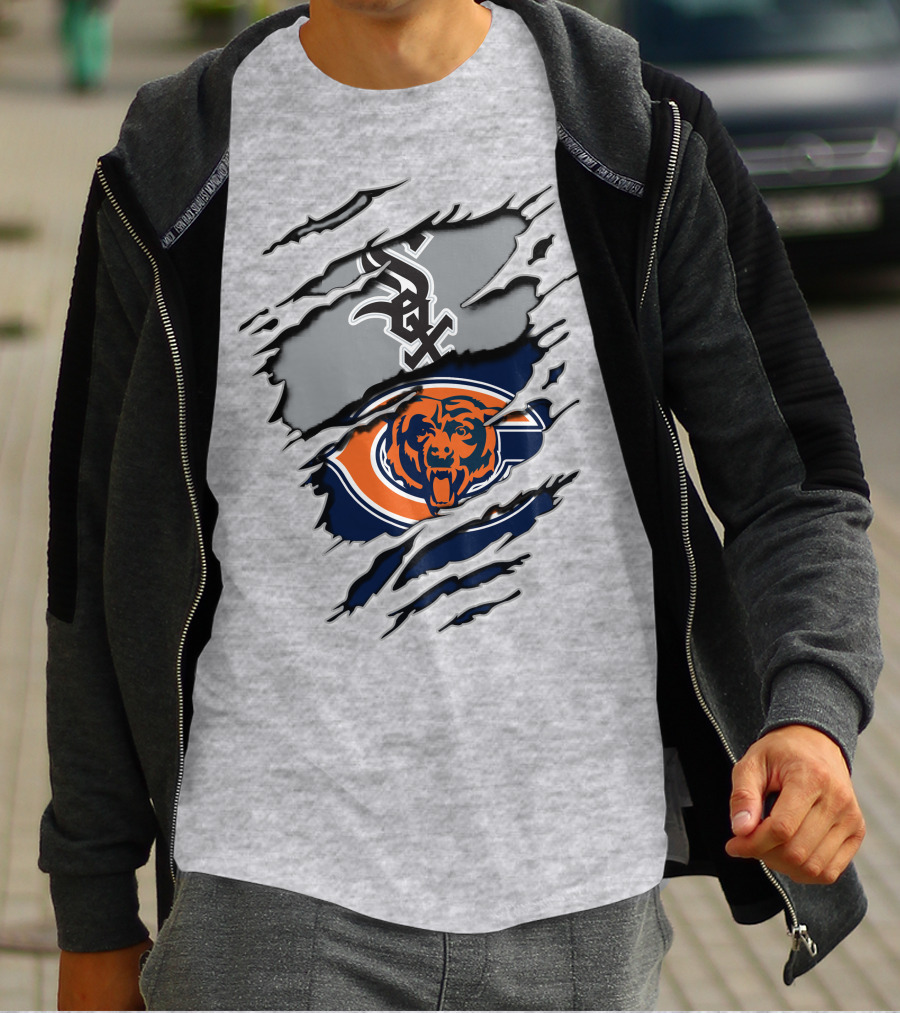Chicago Bears And Chicago White Sox Fusion T-Shirt