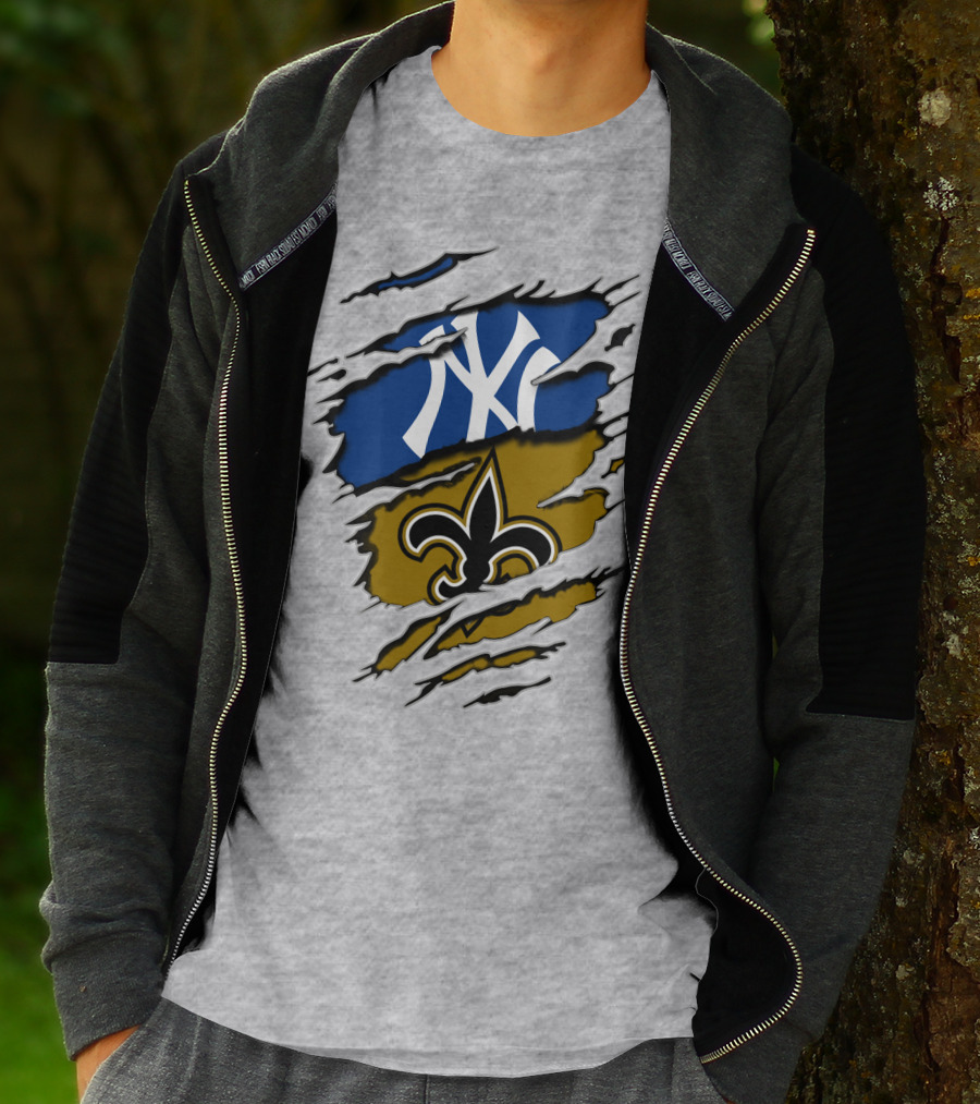 New York Yankees New Orleans Saints Dual T-Shirt