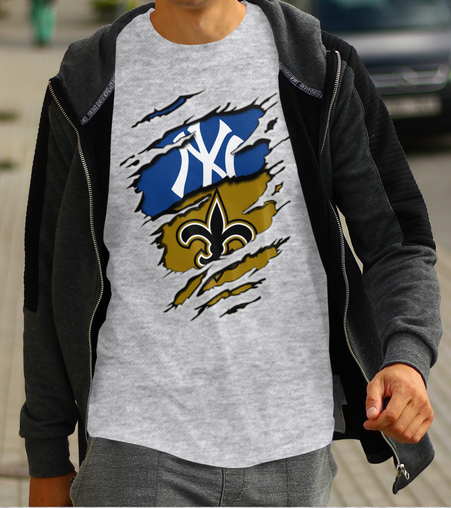 New York Yankees New Orleans Saints Dual T-Shirt