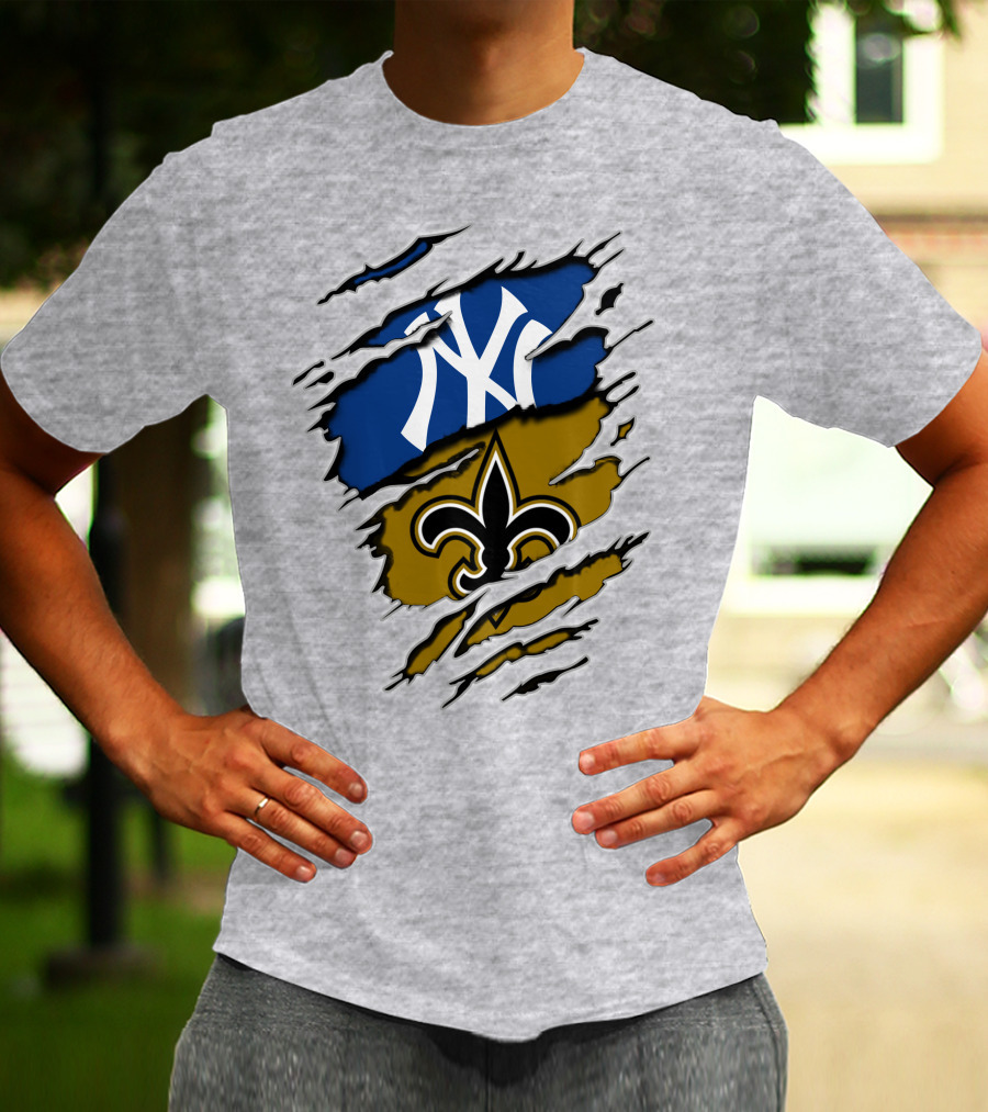 New York Yankees New Orleans Saints Dual T-Shirt