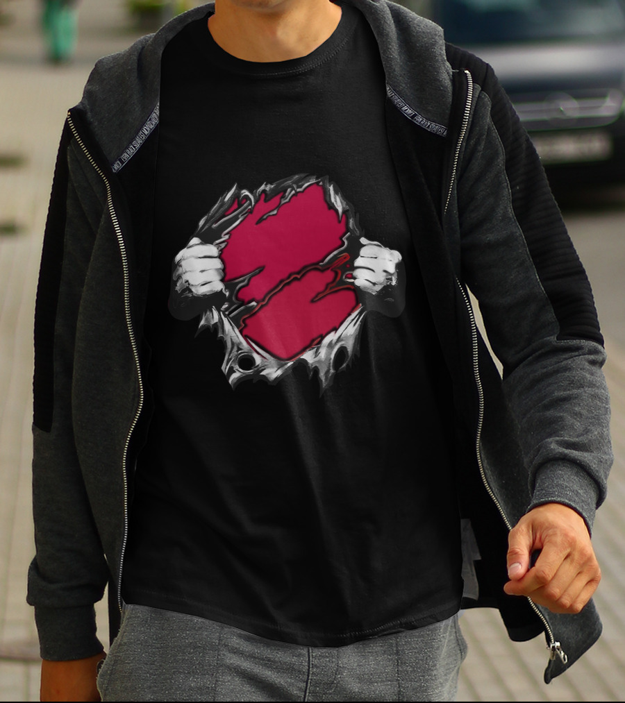 Alabama North Carolina Crimson Rip T-Shirt