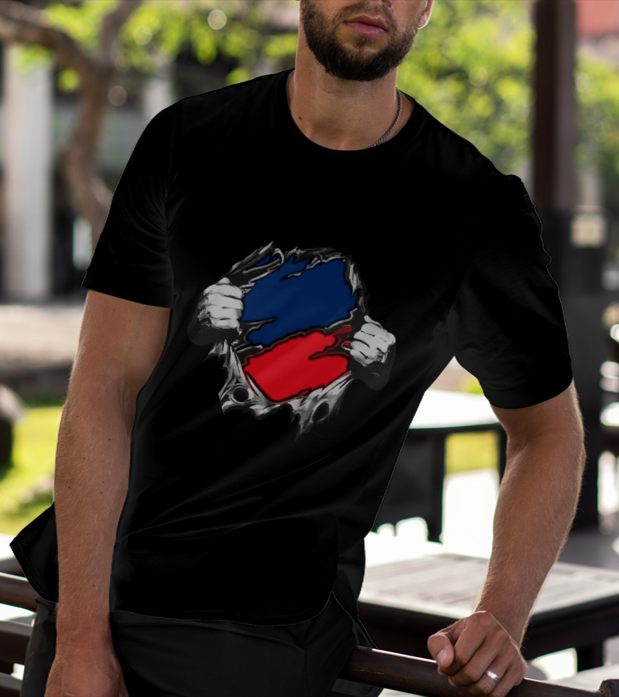 Geo Texas Sports Fan Spirit Torn Effect T-Shirt