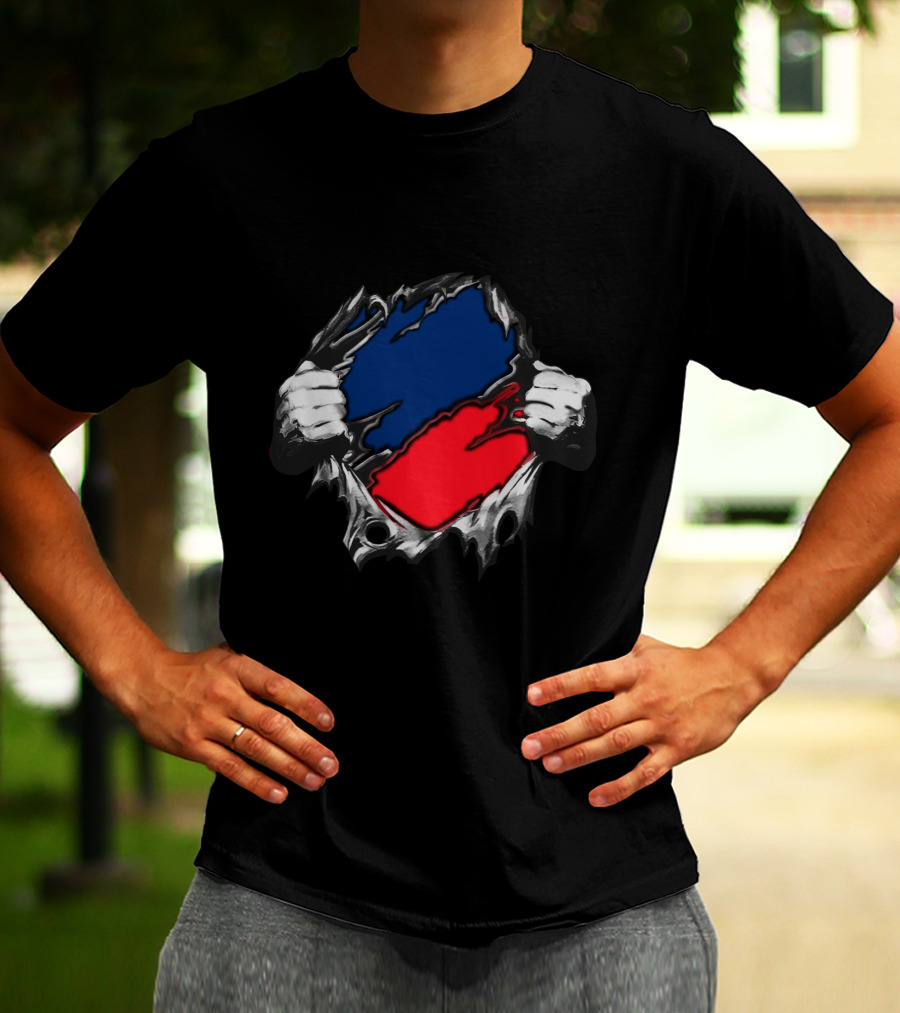 Geo Texas Sports Fan Spirit Torn Effect T-Shirt