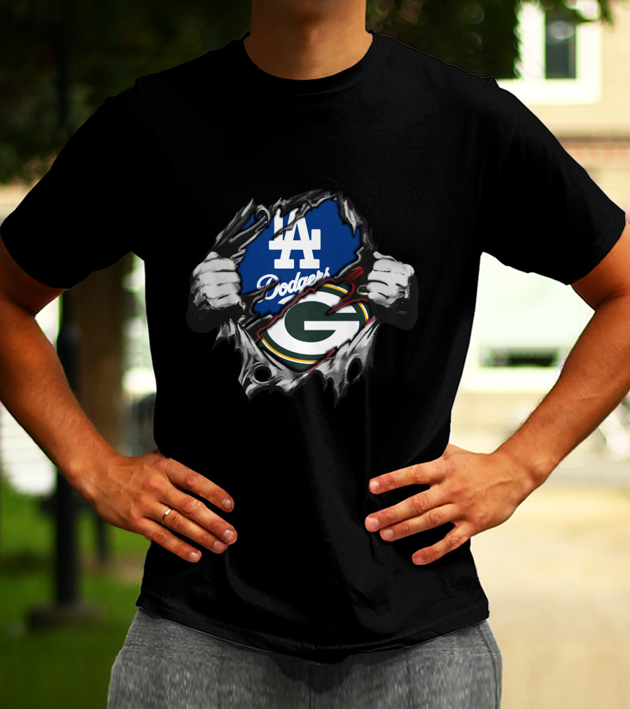 Dodgers LA Packers G Logo Ripped T-Shirt