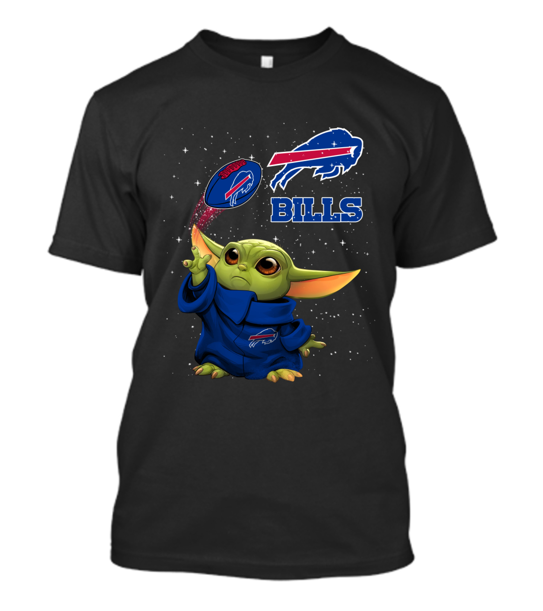 Baby Yoda Buffalo Bills NFL Star Wars Crossover T-Shirt