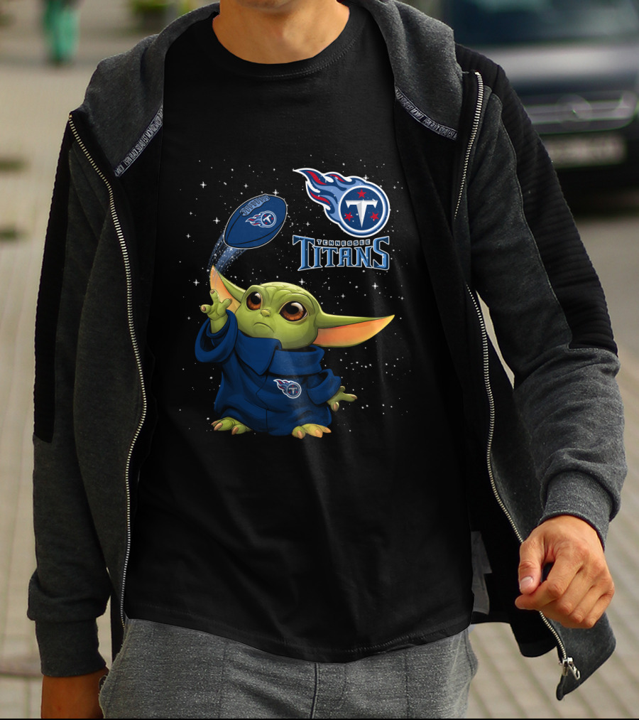 Tennessee Titans Baby Yoda Football Force T-Shirt