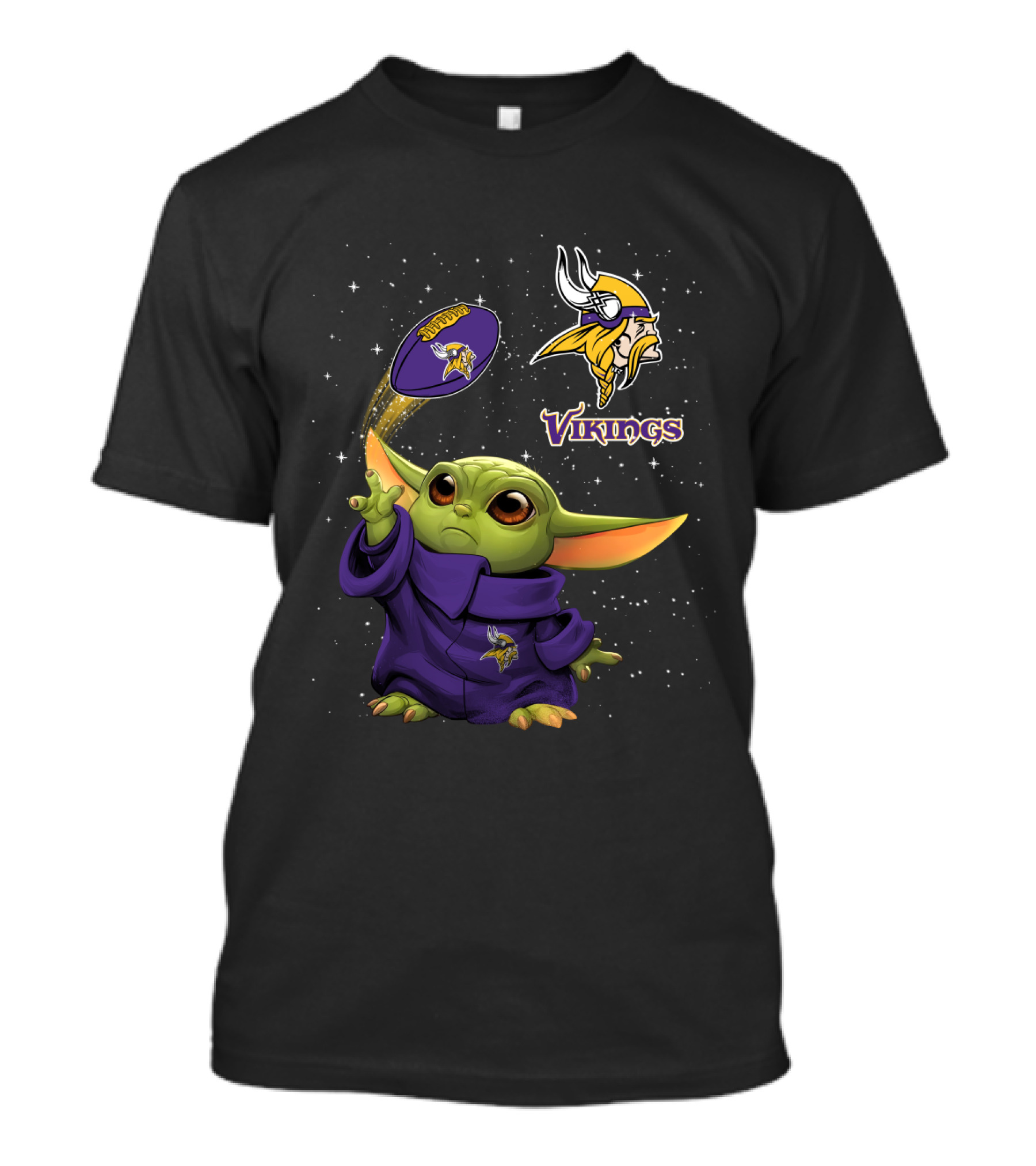 Baby Yoda Minnesota Vikings Football Force Magic NFL Fan T-Shirt