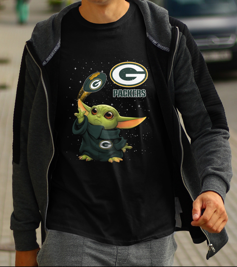 Baby Yoda Green Bay Packers Football Force G Packers T-Shirt