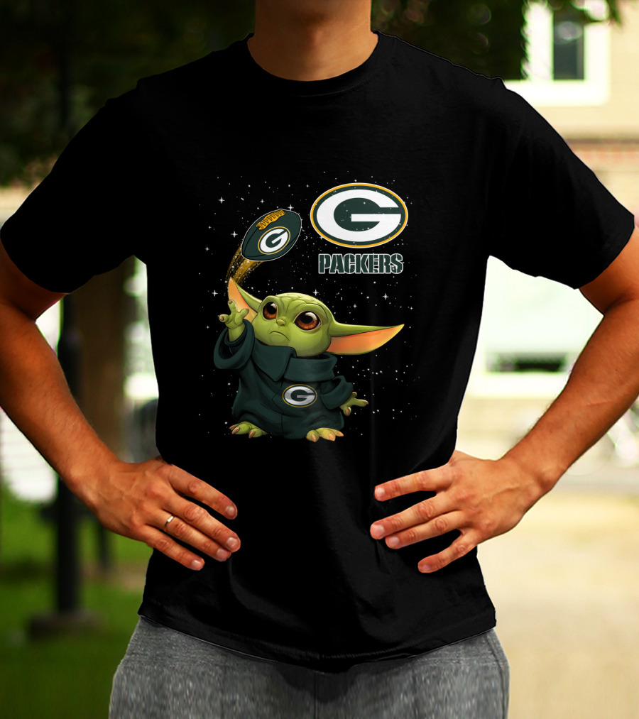 Baby Yoda Green Bay Packers Football Force G Packers T-Shirt