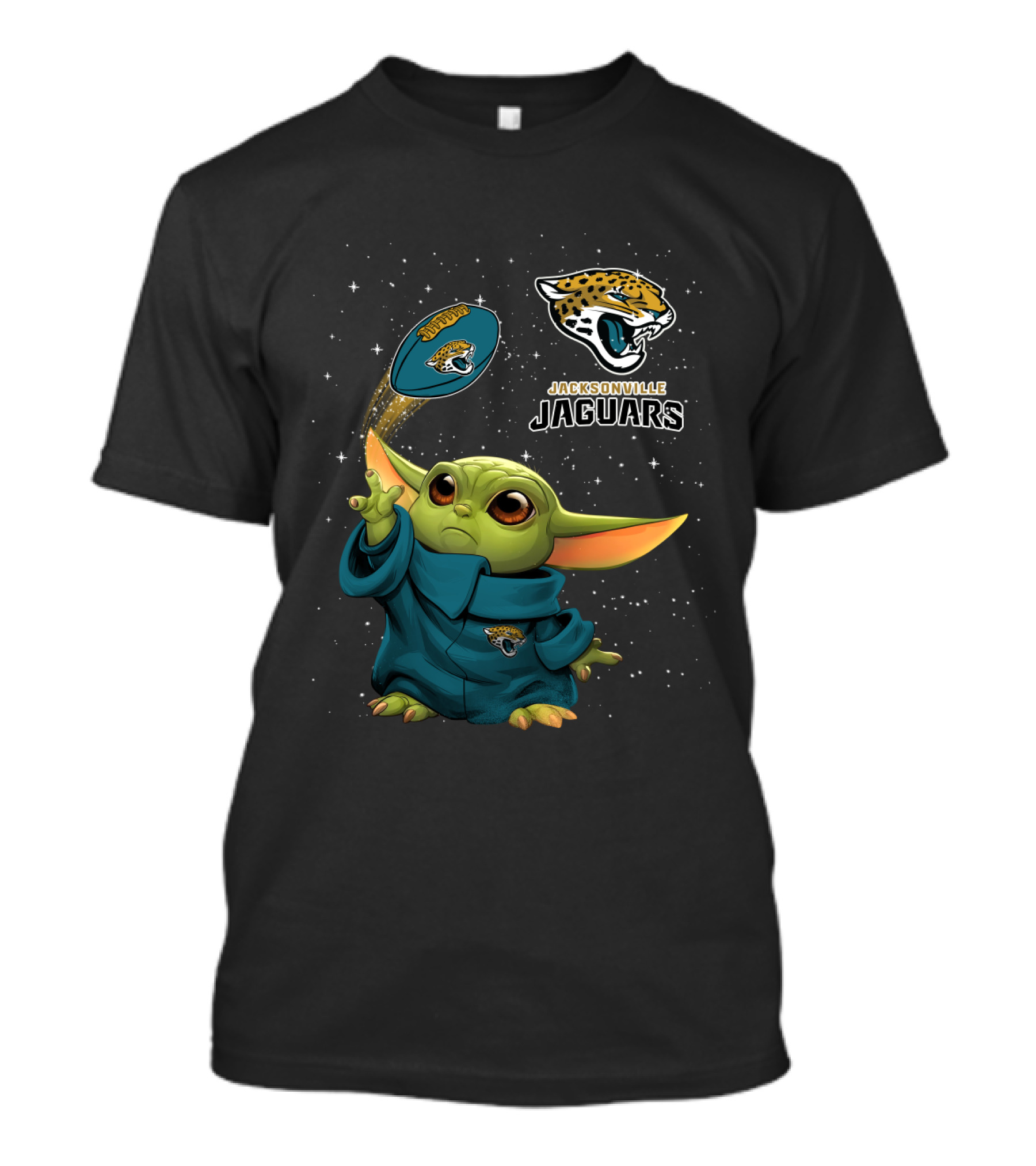 Baby Yoda Jacksonville Jaguars Star Wars Football Fan T-Shirt