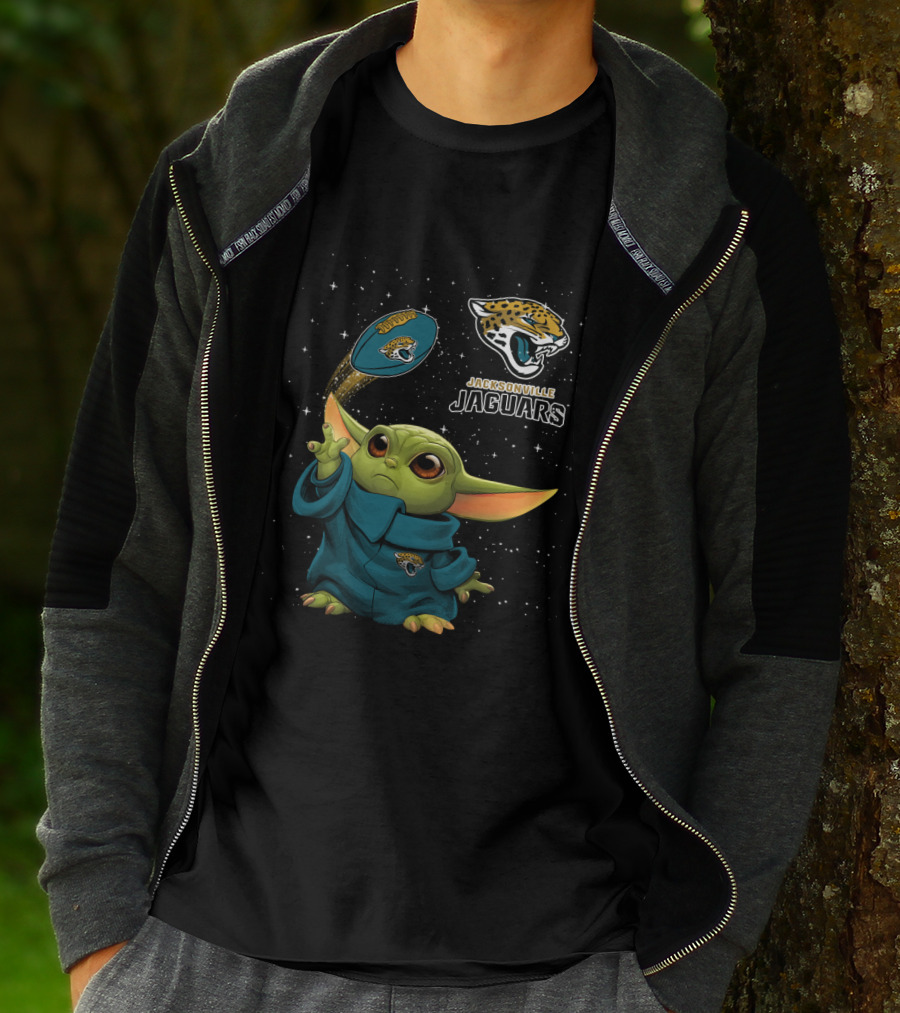 Baby Yoda Jacksonville Jaguars Star Wars Football Fan T-Shirt