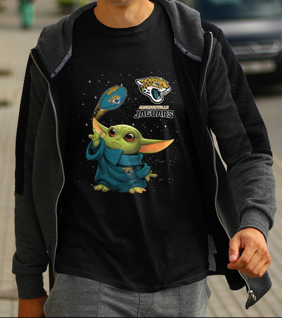 Baby Yoda Jacksonville Jaguars Star Wars Football Fan T-Shirt