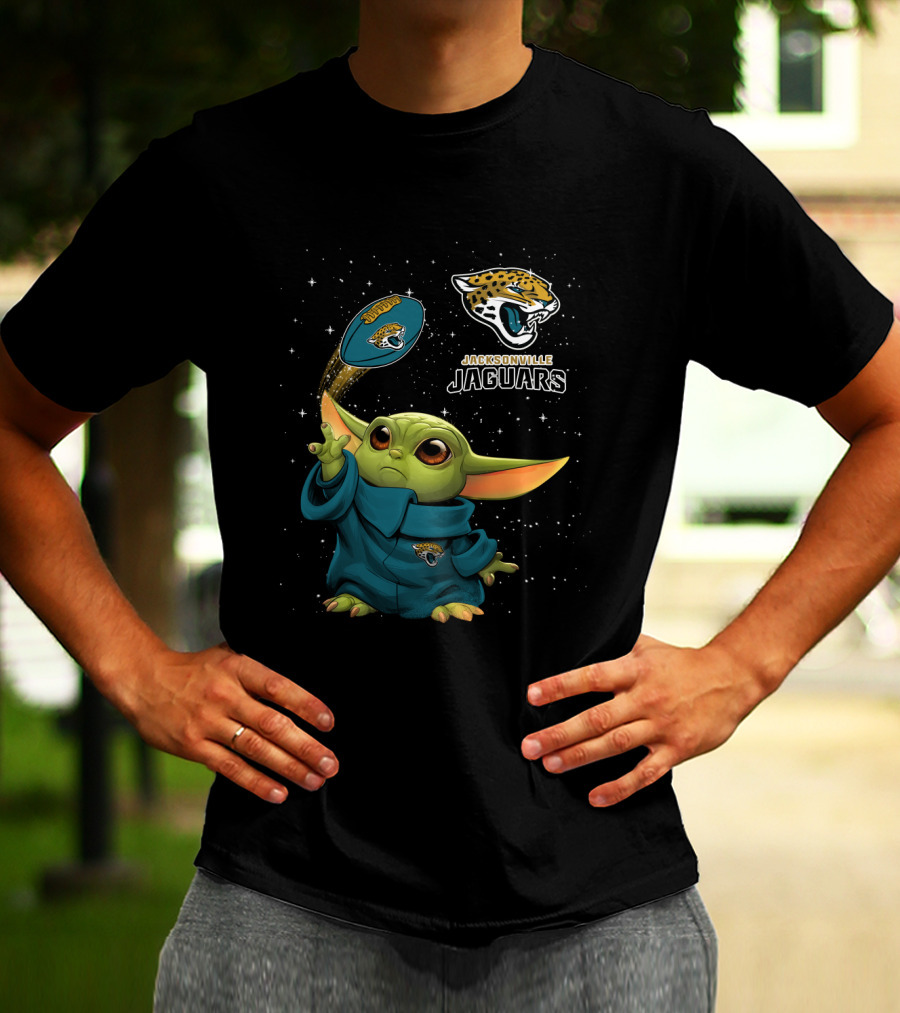 Baby Yoda Jacksonville Jaguars Star Wars Football Fan T-Shirt