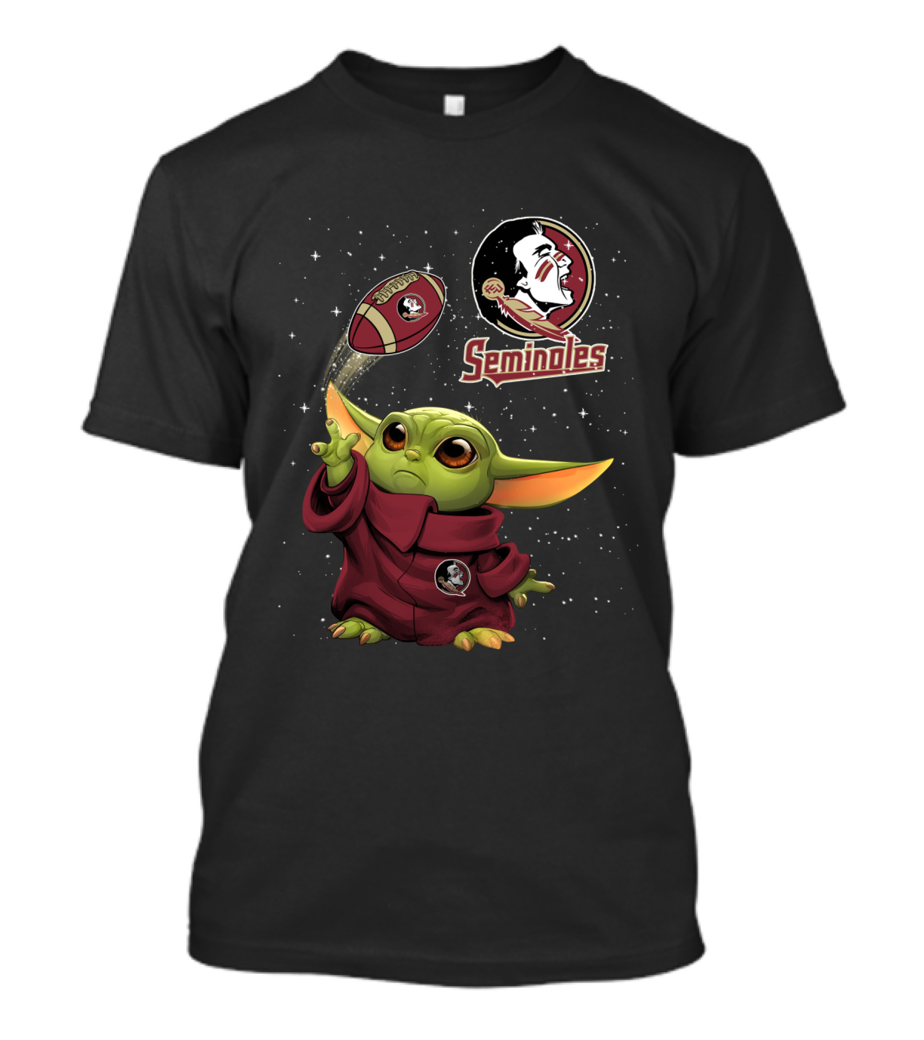 Baby Yoda Football Florida State Seminoles Magic T-Shirt