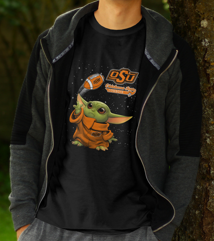 OSU Baby Yoda Oklahoma State Cowboys Football T-Shirt