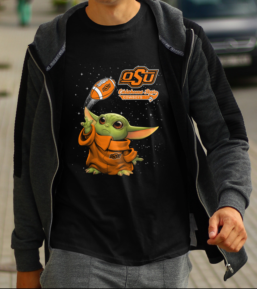 OSU Baby Yoda Oklahoma State Cowboys Football T-Shirt