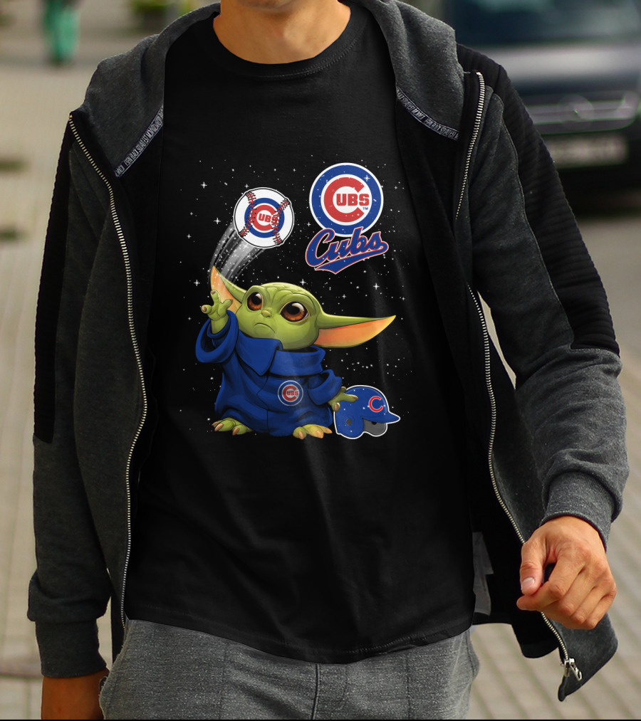 Cubs Baby Yoda Star Wars Chicago Baseball Magic T-Shirt