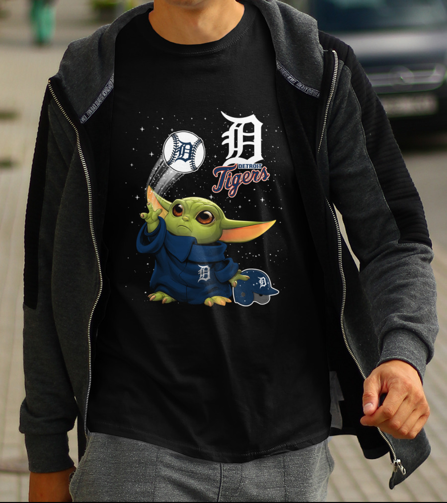 Baby Yoda Detroit Tigers Baseball Magic T-Shirt