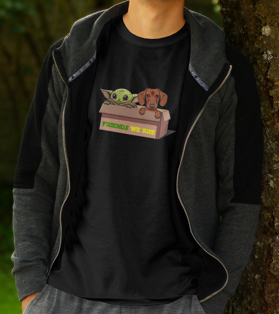Friends We Are Baby Yoda Dachshund Box T-Shirt