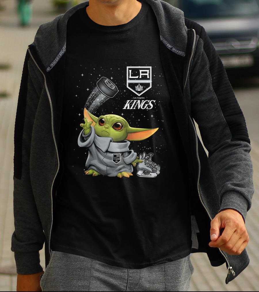 Baby Yoda LA Kings Los Angeles Hockey T-Shirt