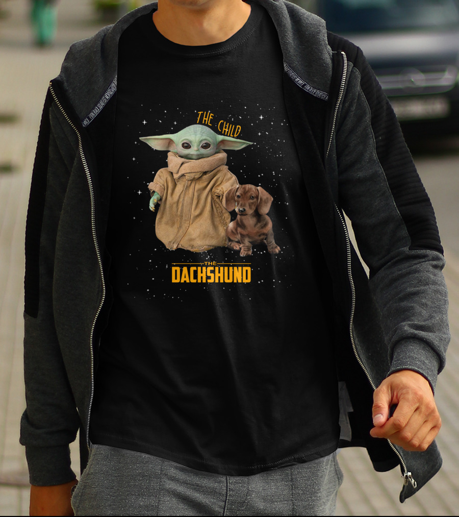 The Child Baby Yoda With The Dachshund T-Shirt