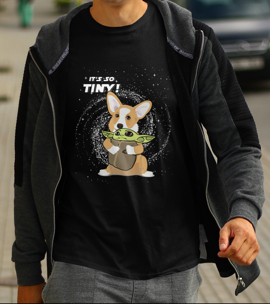It's So Tiny Baby Yoda Corgi Hug T-Shirt