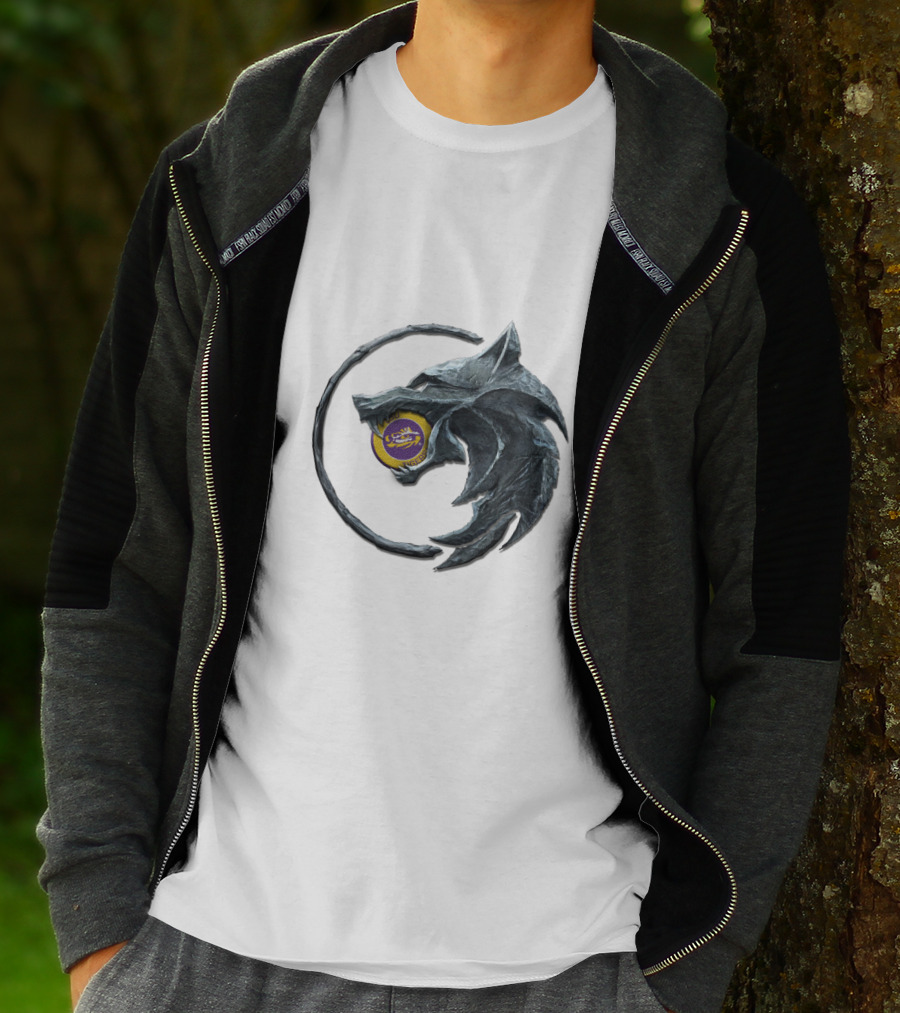 Lakers Howling Wolf Emblem With Sword And Circle T-Shirt