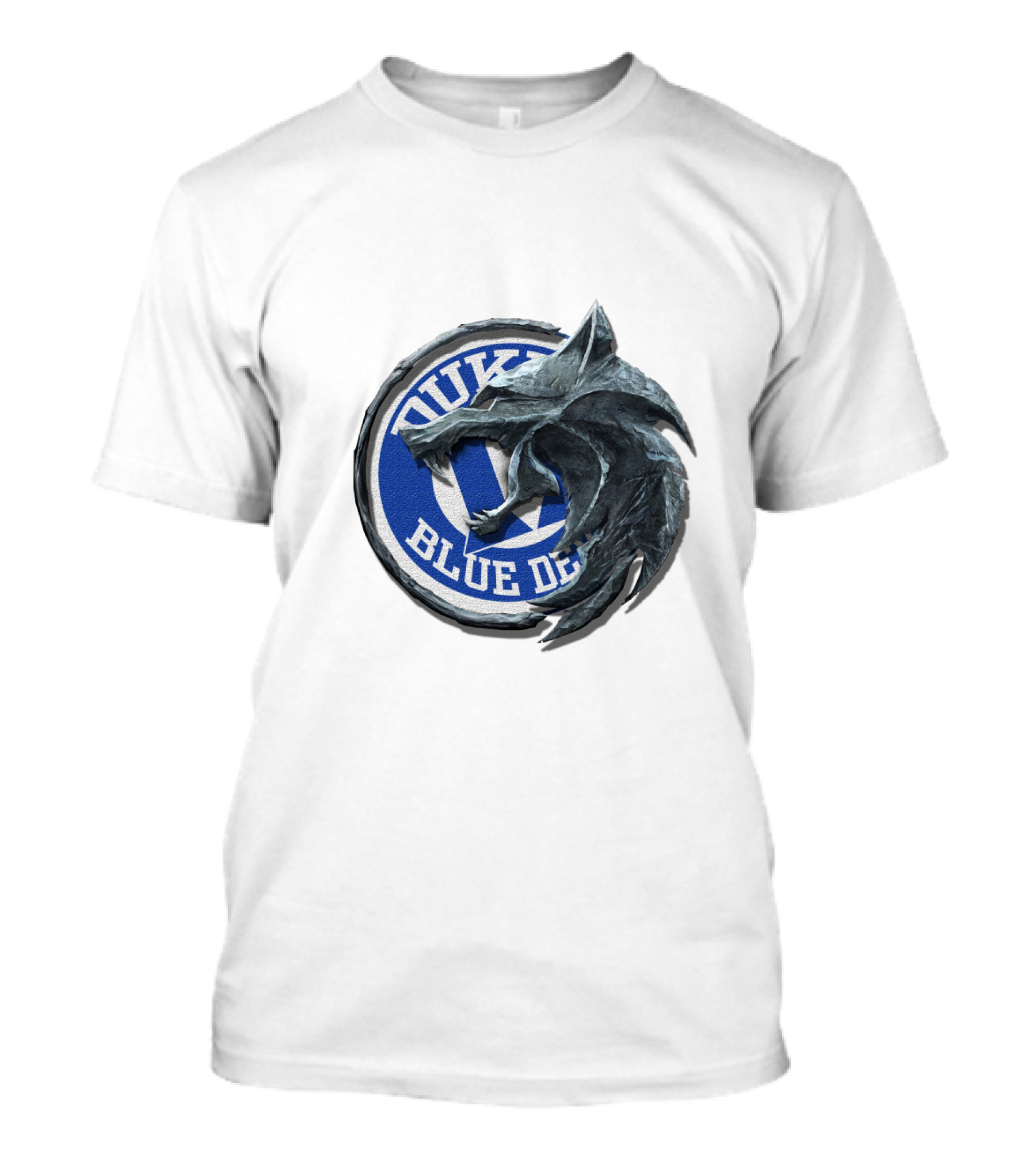 Duke Blue Devils Logo With Fierce Wolf Design Cht1Twnc2005 T-Shirt