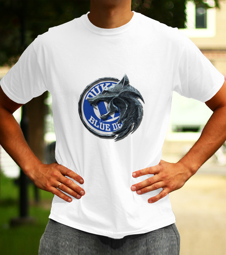 Duke Blue Devils Logo With Fierce Wolf Design Cht1Twnc2005 T-Shirt